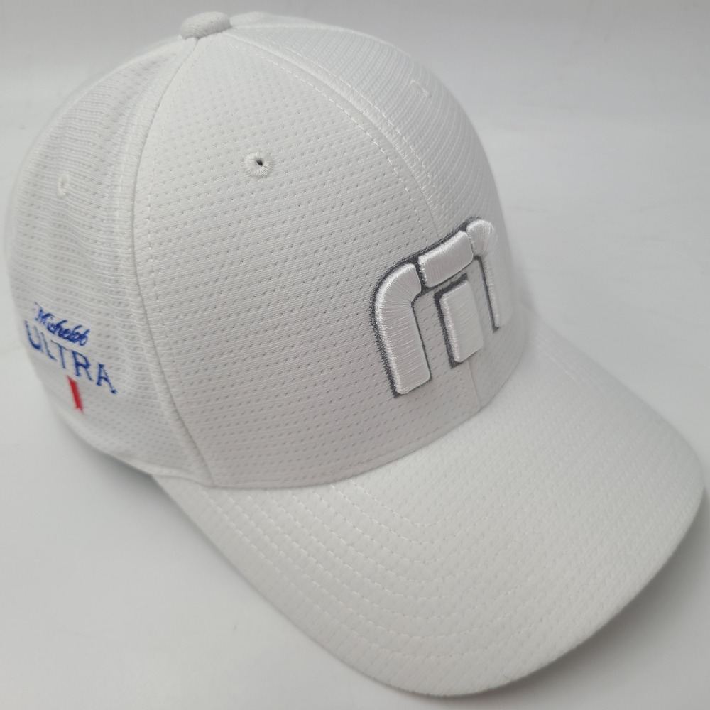 Travis Mathew Hat Snapback White Michelob Ultra Golf Beer Logo Outdoors Men